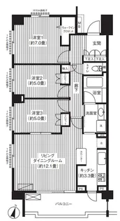 シエールグラン洋光台南公園【2階】の間取り
