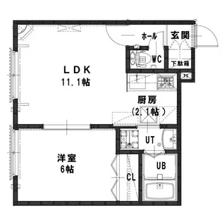 ルミエール北23東12【1階】の間取り