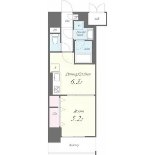 ジェネラーダ【8階】の間取り