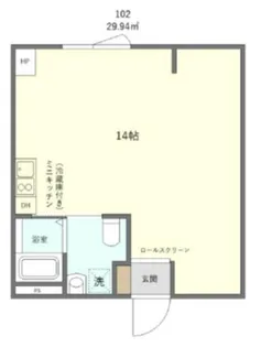 エンシス ウエノサクラギ【1階】の間取り