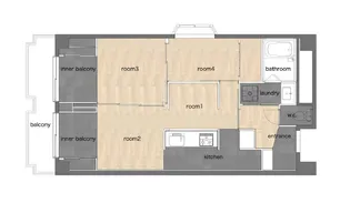 ガーデンハイツ江戸堀【8階】の間取り