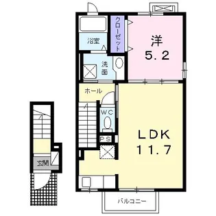 メゾン七番館【2階】の間取り