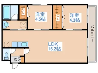 ドルチェ平岸【3階】の間取り