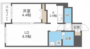 ミラネーゼ大谷地【2階】の間取り