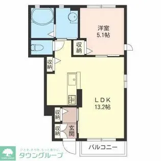ワイズパレス【1階】の間取り