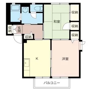 パティオ貝塚台A【2階】の間取り