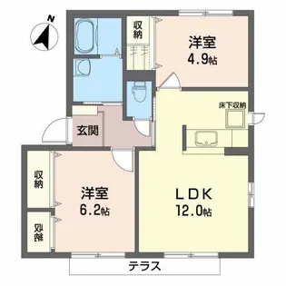 グリーンヒルズH【1階】の間取り