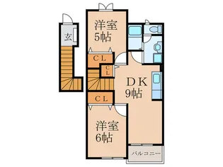 プラシードB棟【2階】の間取り