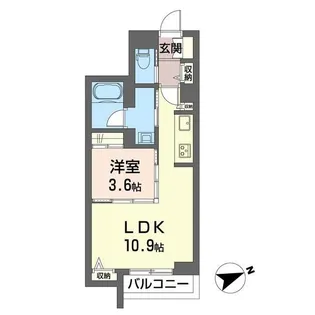 クオリスタ都賀【2階】の間取り