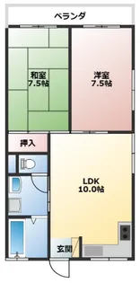 ハイツなきり【2階】の間取り