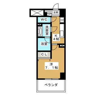 ドゥナーレ辻町【1階】の間取り