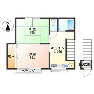 サンエイハイツ【2階】の間取り