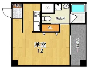 カシェット住吉【4階】の間取り