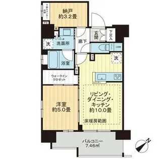 リストレジデンス築地【11階】の間取り
