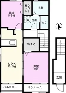 コルヌイエ【2階】の間取り
