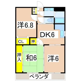 サンフィール串木野【3階】の間取り