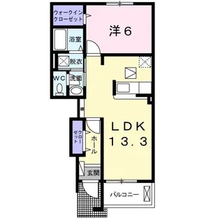 シャインズ ウィンドV【1階】の間取り