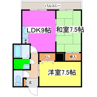 ニューダイシンビル【4階】の間取り