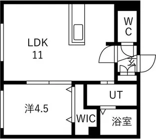 Alivis菊水【1階】の間取り