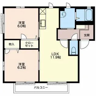 パセオいかるみ【2階】の間取り