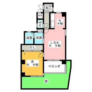 BELCANTO桜山【1階】の間取り