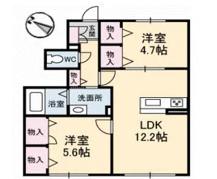 サンテラス【1階】の間取り