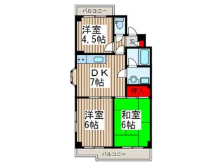 シャイン東川口第3【2階】の間取り