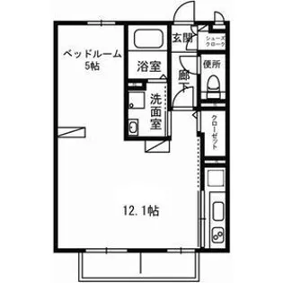 フルールB【2階】の間取り