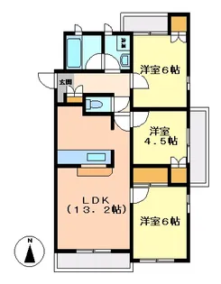 しあわせ野45号棟【2階】の間取り