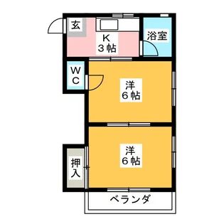 小鹿マンション【3階】の間取り