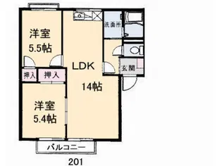 BE-PAL B棟【2階】の間取り