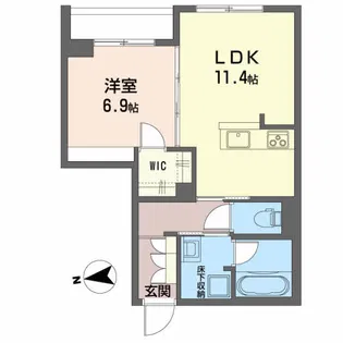 アリスティオ荒井駅前【1階】の間取り