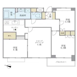 ララミー倉田【1階】の間取り