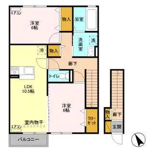 オペラハウス野中【2階】の間取り