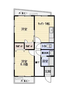 クローバーマンション【4階】の間取り