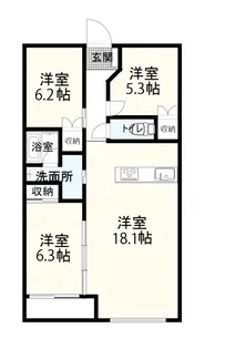 ベイフロントマンション【4階】の間取り
