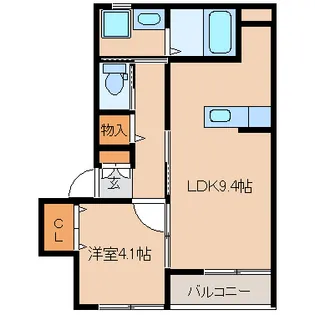 ビューテラス【2階】の間取り
