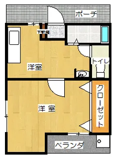 メゾンYUMI【1階】の間取り