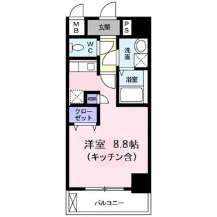 ロッソ・美園【5階】の間取り