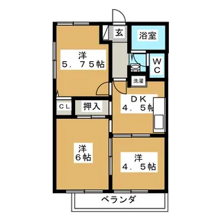 ラフォーレ北方B【2階】の間取り