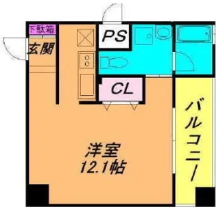 カシェット住吉【7階】の間取り
