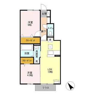 アーク・ド・ルミエール【1階】の間取り