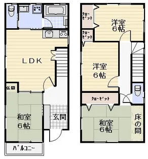 三重県津市柳山津興【一戸建】の間取り