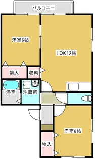 グリーンブラウン【2階】の間取り
