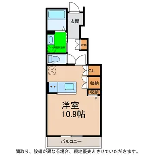 ブライト羽ノ浦A【1階】の間取り