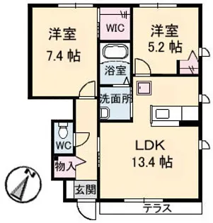 タウン表参道【1階】の間取り