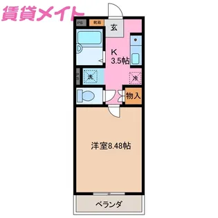 フリオフラッシュ【3階】の間取り