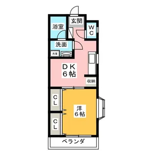河野第5マンション【2階】の間取り