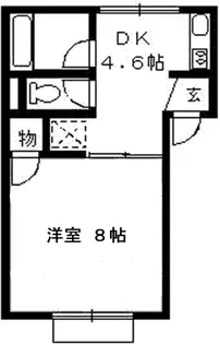 コーポラス北野【1階】の間取り