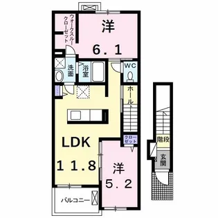 Lys Colline I【2階】の間取り